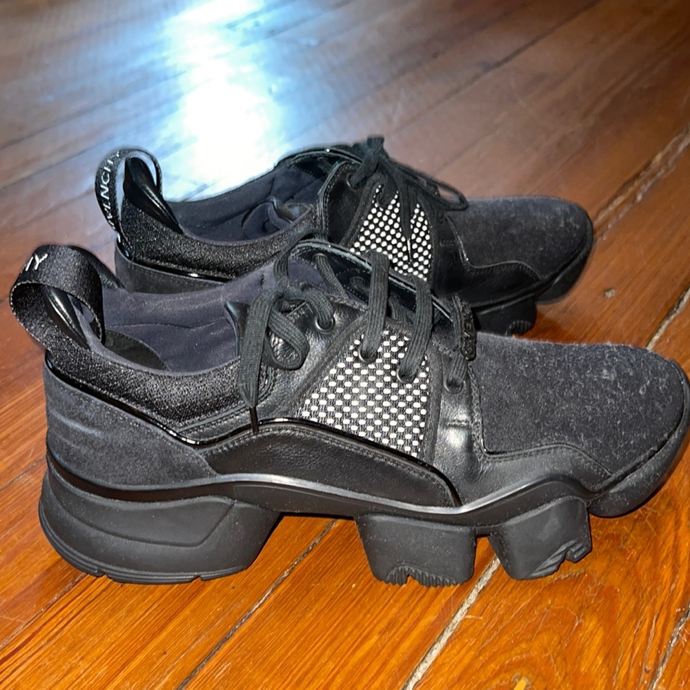 Givenchy Black Neoprene and Leather Jaw Low Sneakers Men’s Size 11.5